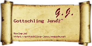 Gottschling Jenő névjegykártya